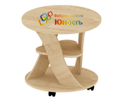 Круглый журнальный столик на колесах СТ-Ш-16-2